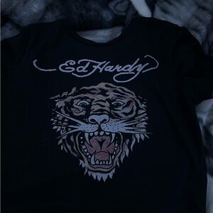 Ed Hardy  Black Graphic T-Shirt